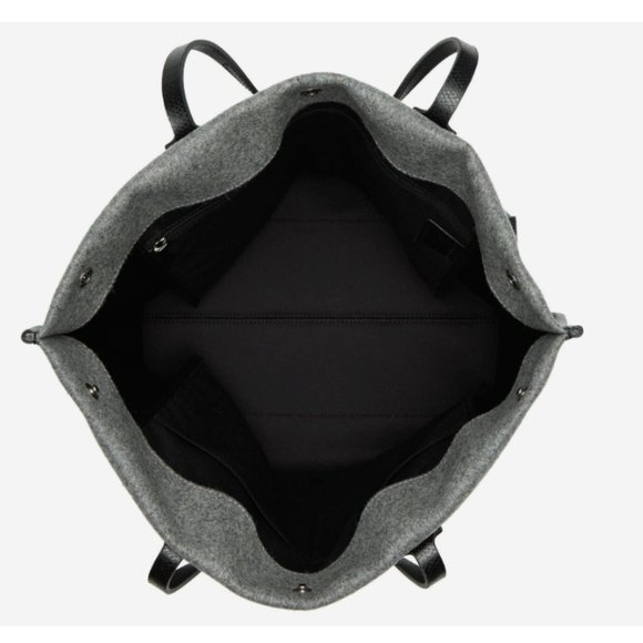 Longchamp Roseau Essential Large Wool w/ Russian Leather Trim Open Tote MSRP$460 - Picture 3 of 13